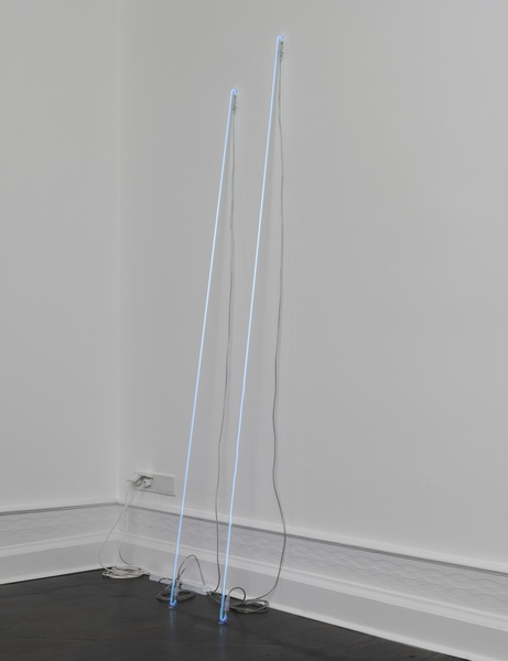 Leaning Horizon (neon clear glass Argon, 2.1 m and 2.25 m)