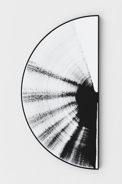 Half Circle Painting, black & white #6