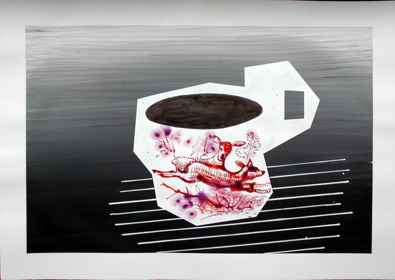 Untitled (coffee cup w. deer)