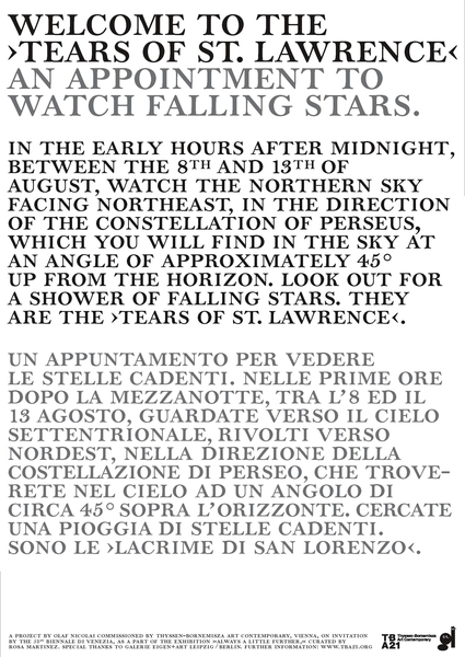 Welcome to the >Tears of St. Lawrence<