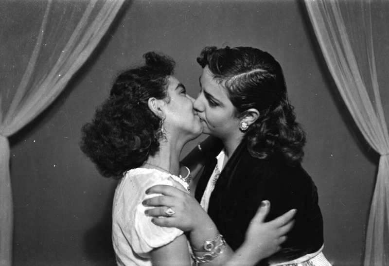 Bashasha (left) and a friend, late 1950s (from the series Objects of Study/Studio Shehrazade/Hashem El Madani/ Studio Practices)